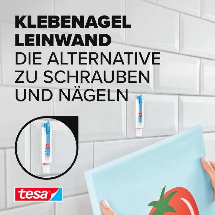 Produktbild tesa Klebenagel für Fliesen & Metall, ideal für Leinwand & Keilrahmen