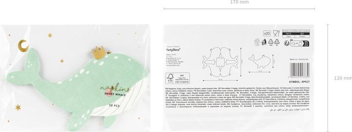 Actual product image Partydeco Napkins (20 pcs., 21.50 x 26.50 cm)