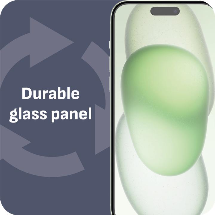 Produktbild Cazy Schutzglass Kompatibel mit iPhone 15 Plus Tempered Glass Hülle Kompatibel - Transparant (1 Stk., Apple iPhone 15 Plus)