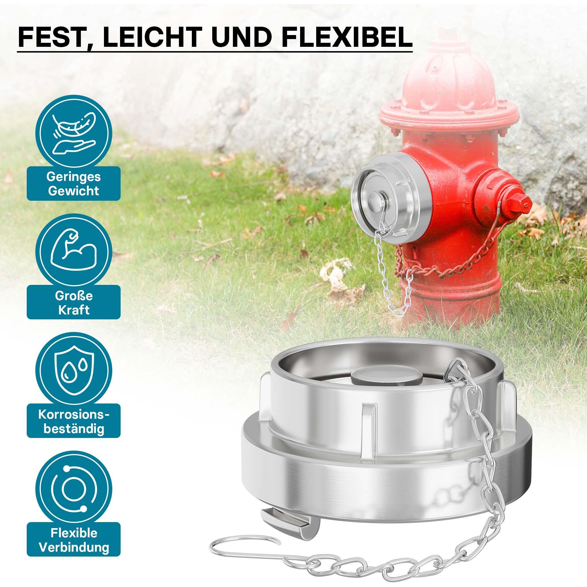 Thumbnail - Wiltec, Schlauchanschluss + Schlauchverbinder, Storz Blindkupplung B 52mm Kette 3” Druckbereich 8-10 bar Kupplung (Kuppl...
