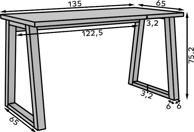 Immagine prodotto ADRK Furniture Scrivania IWO (65 x 65 x 100 cm)