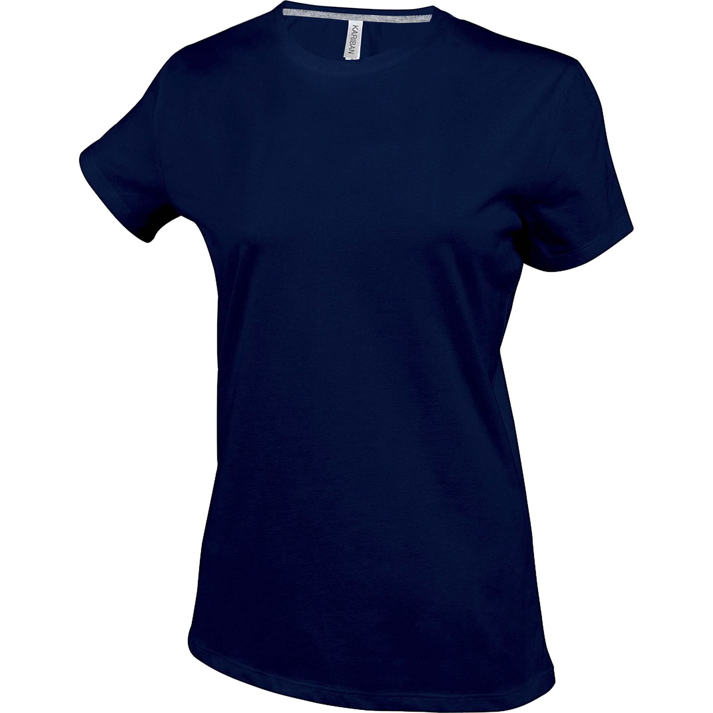 Kariban, Damen, Shirt, Rundhalsausschnitt côton, Blau, (XXL)