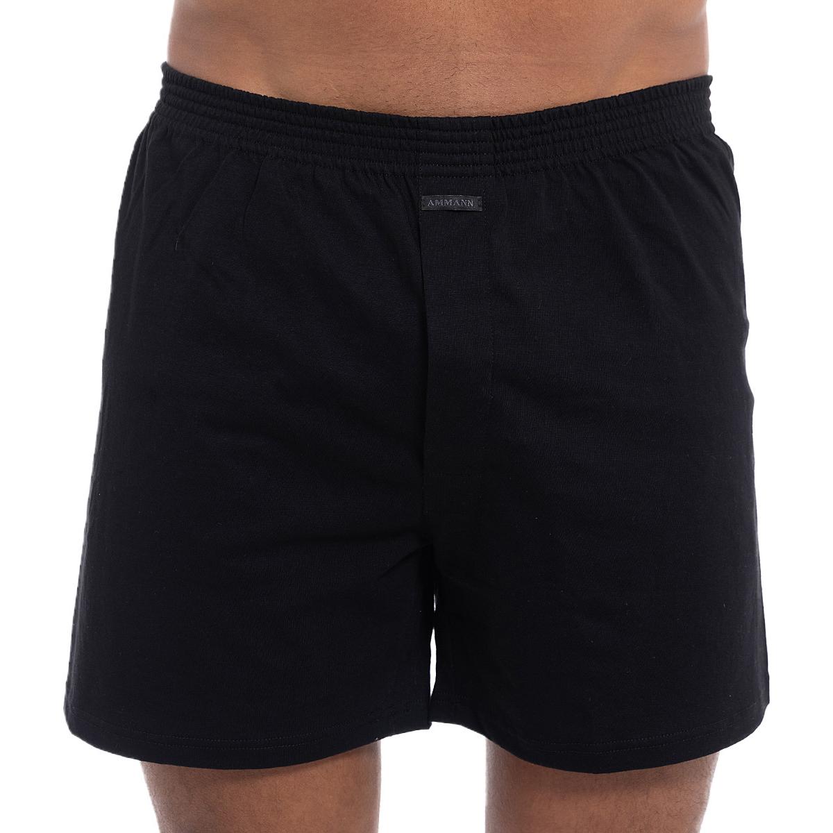 Thumbnail - Ammann, Herren, Unterhosen, 2er Pack Basic Boxershort, Schwarz, (L, 2er Pack)