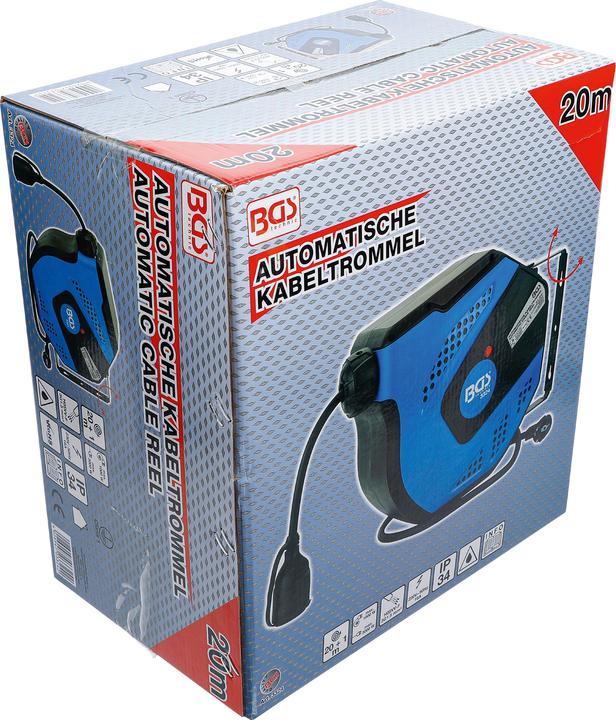 Produktbild BGS Automatische Kabeltrommel 20 m (20 m, 1.50 mm²)