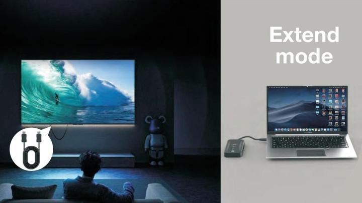 Actual product image Techly Bezprzewodowy transmiter obrazu USB-C do HDMI 1080p do 30m (30 m)