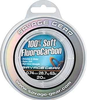 Actual product image Savage Gear SG Soft Fluoro Carbon 0.49mm 35m 15.2kg 33.5lb (15.20 kg, 0.49 mm)