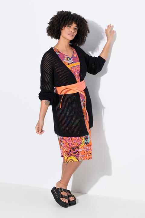 Image du produit Angel of Style Strickjacke, Boxy Passform, Lochstrick mit Glitzer (56)