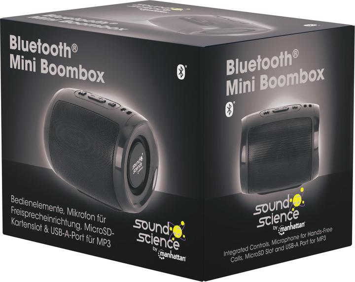 Actual product image Manhattan Sound Science Bluetooth® mini boombox (6 h)