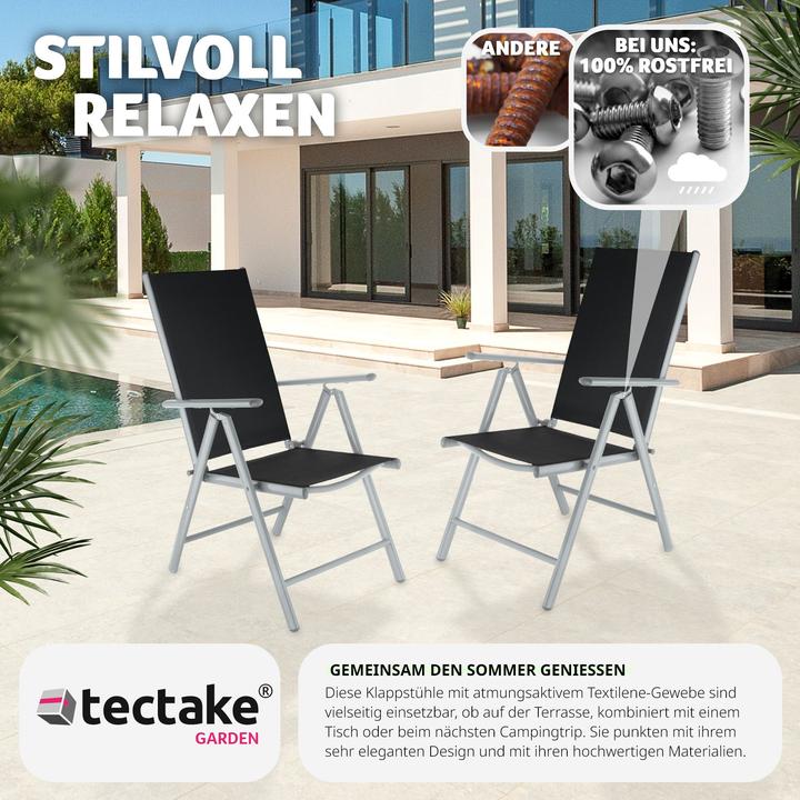 Produktbild tectake 2x Gartenstuhl