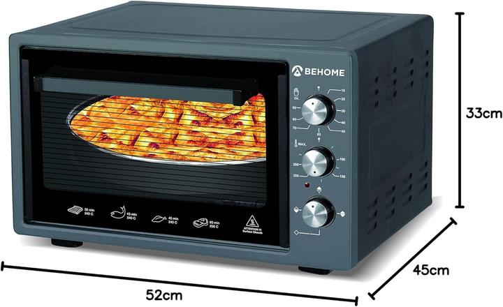 Image du produit Behome Four électrique à convection, autonettoyant, avec accessoires et verre double