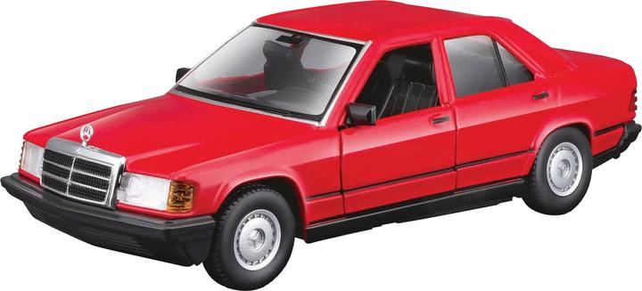 Actual product image Bburago Mercedes Benz 190E 1987 1/24 red