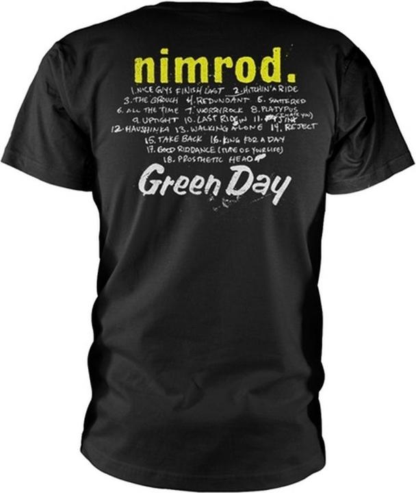 Actual product image Green Day Unisex Adult Nimrod Portrait Back Print T-Shirt (XL)