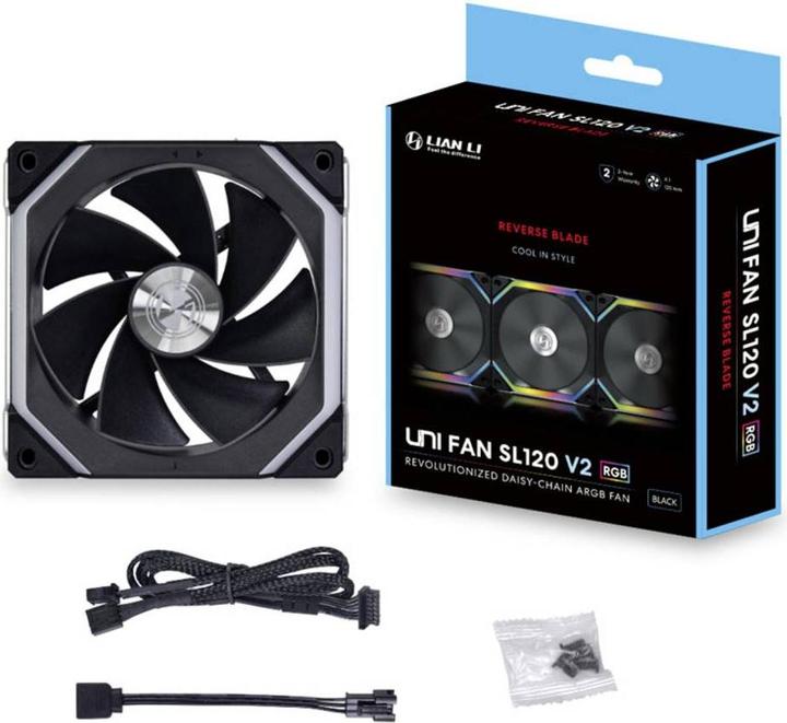 Productafbeelding Lian-Li VENTILATOR 120X120 UNI VENTILATOR ACHTERUIT SL 120 V2 BK (120 mm, 1x)