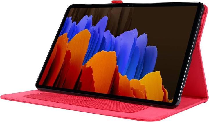 Produktbild König Design Schutz Tablet Hülle für Samsung Galaxy Tab S7 FE Case Cover Tasche Etuis Rot Neu (Galaxy Tab S7 FE)