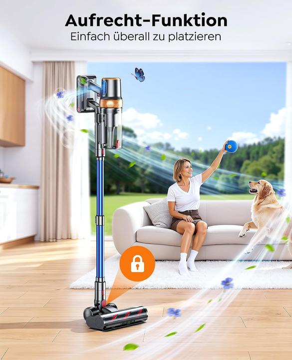 Produktbild Inteture Akkustaubsauger mit Matratzenbürste