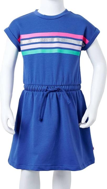 Image du produit VidaXL Robe pour enfant avec cordon de serrage Bleu cobalt 128,Matériau : 95 (128)