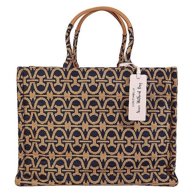Coccinelle, Damen, Tasche, Tote Bag Never Whitout A Bag, Blau, Mehrfarbig, Braun