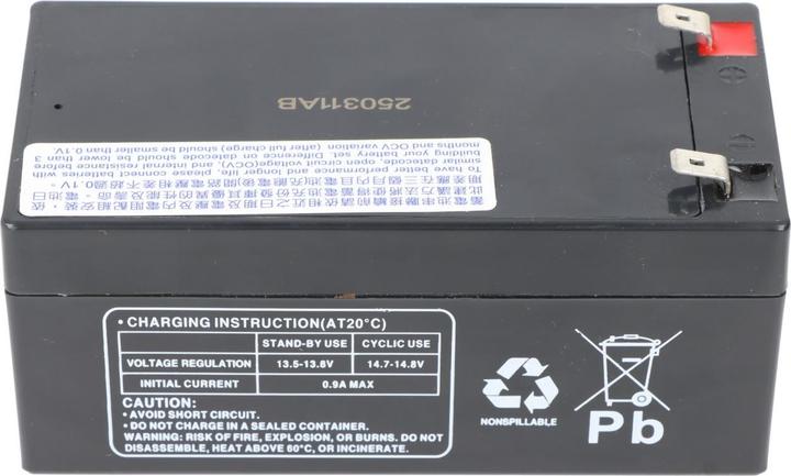 Actual product image Multipower MP3-12C Blei Akku 6,3mm Faston Stecker, zyklenfeste Ausführung (12 V, 3 Ah)