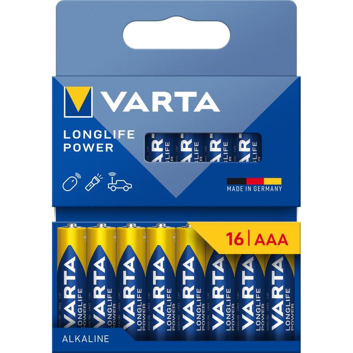 Produktbild Varta Longlife Power AAA Pack 16 (16 Stk., AAA, 1260 mAh)