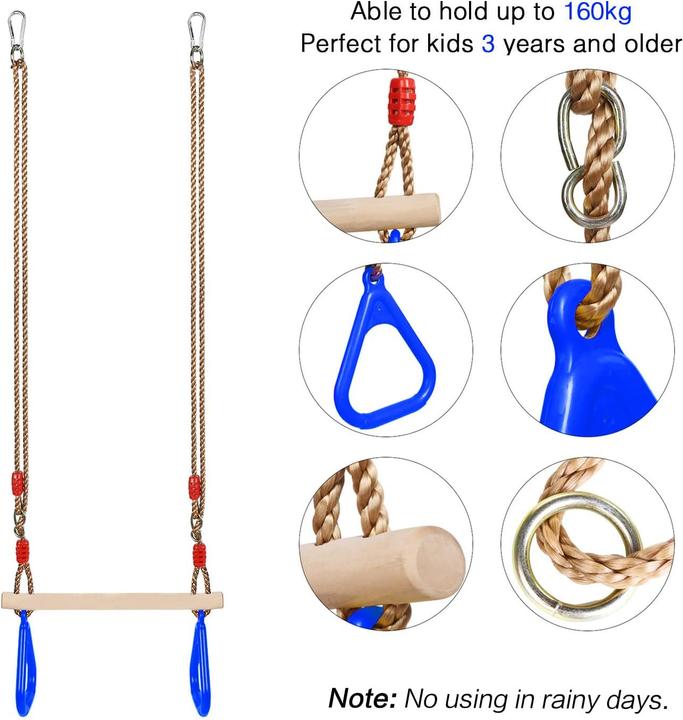 Produktbild Pellor Multifunktions Kinderholz Trapeze, Blau