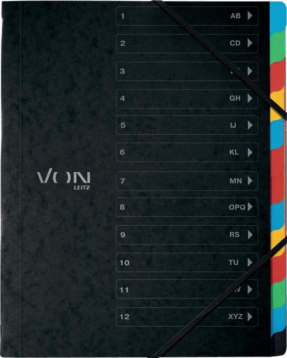 Actual product image Leitz Folder with 12 compartments, black (A4, 1 x)