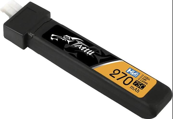 Produktbild Tattu Battery LiPo 270mAh 3.8V 75C 1S1P JST-PHR 2.0 (5pcs) (3.80 V, 270 mAh)