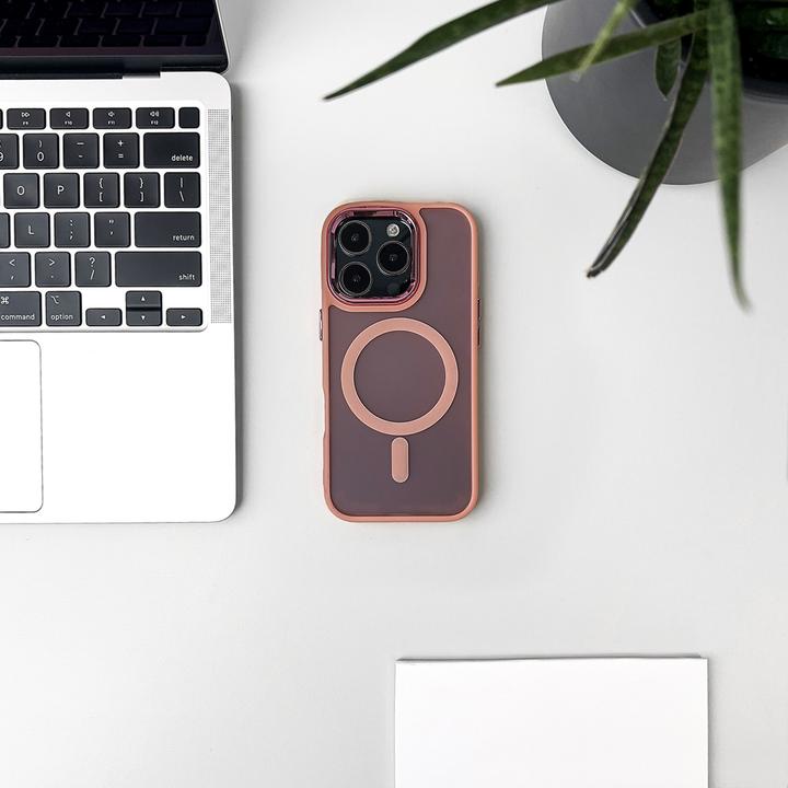 Actual product image Wozinsky Glitter Case with Mag Safe for Samsung Galaxy S24 FE - Pink with Glitter (Samsung Galaxy S24 FE)