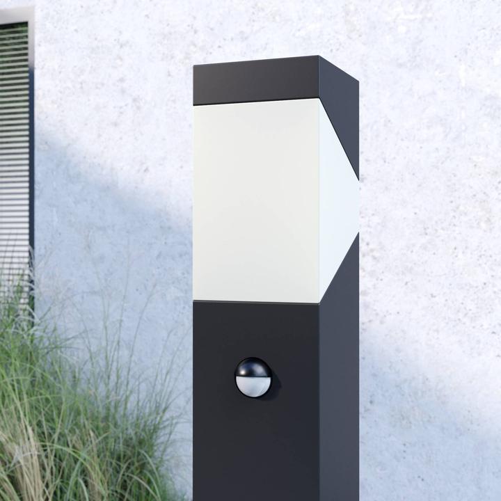 Actual product image Lucande Kiran Outdoor Garden Light w/Sensor H100 Graphite (E27, IP44)