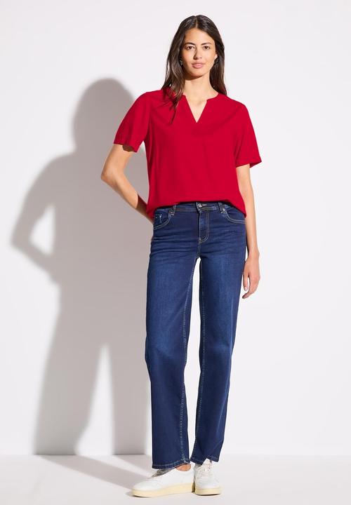 Immagine prodotto Street One Damesblouse in effen kleur, Glory Red, 34 (34)