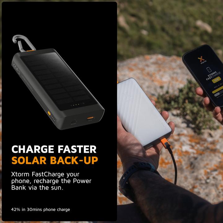 Immagine prodotto Xtorm 15W, 1x USB-C, 1x USB-A Solar Power Bank (10000 mAh, 15 W, 37 Wh)