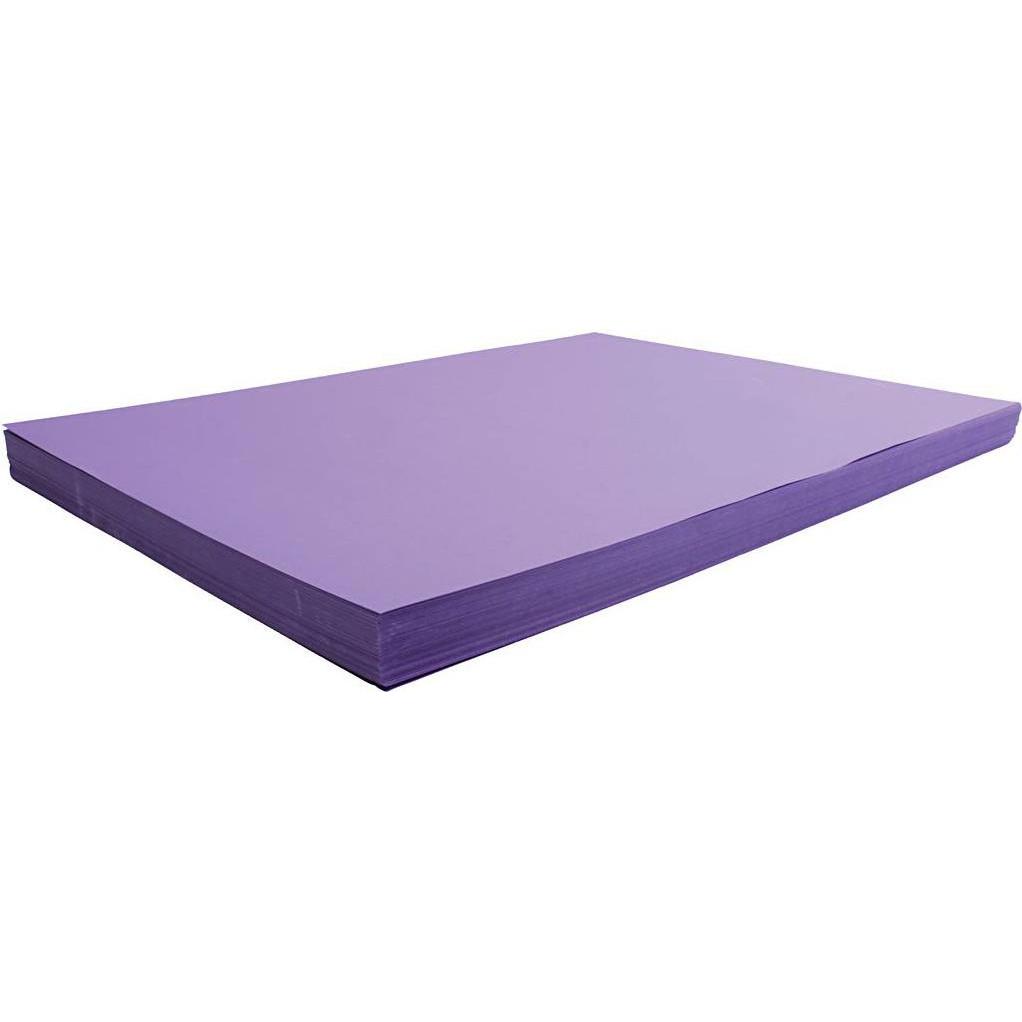 Creativ Company, Bastelpapier, Farbiger Karton Lila 270 g, 100 Blatt (270 g/m², 100 x)