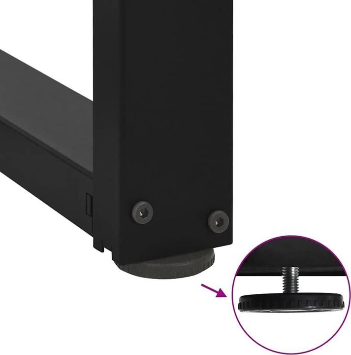Immagine prodotto vidaXL Gambe tavolo bar a T 2 pezzi nero 40x35x(101-102) cm gamba tavolo acciaio