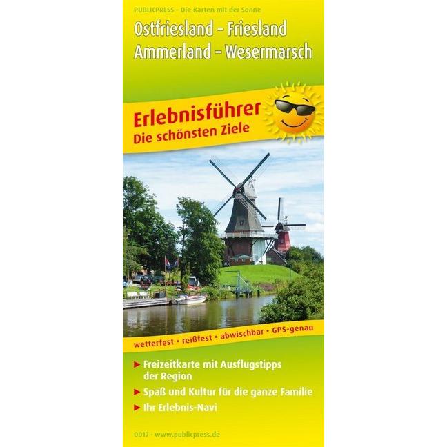 Ostfriesland, Erlebnisführer 1:170.000, freytag & berndt, EF 0017, Landkarte