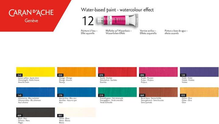 Produktbild Caran d'Ache Gouache Studio Tuben 10ml Kartonschachtel (Mehrfarbig, 80 ml)