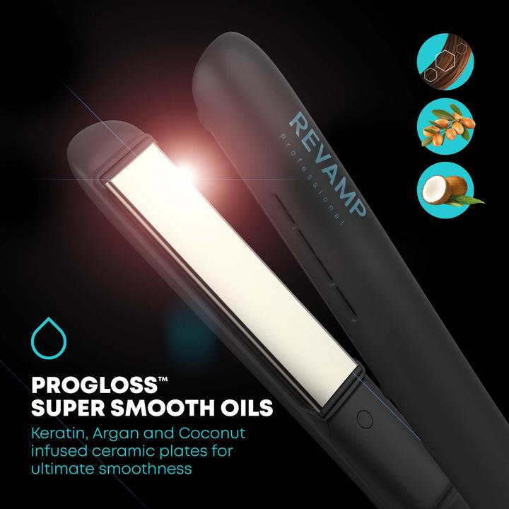 Actual product image Revamp Progloss Ion Shine stijltang met ionentechnologie - 6 ionic stralen voor perfect glad haar en plu (Straightening iron)