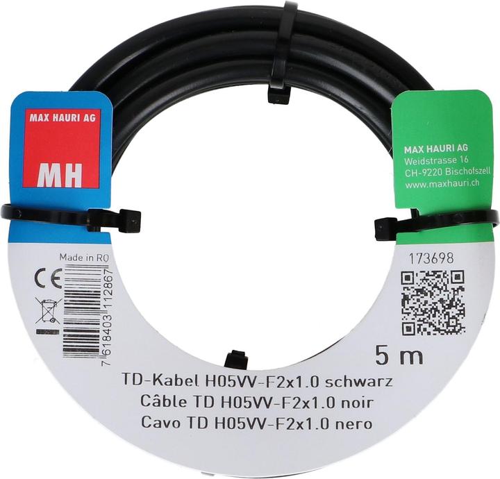 Produktbild Max Hauri TD-Kabel H05VV-F2X1.0 (5 m)