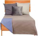 Actual product image Giftdecor Bedspread reversible bed 240x260 dark gray and blu (240 x 260 cm)