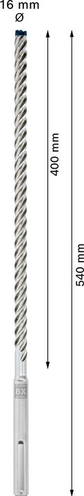 Produktbild Bosch Professional Zubehör EXPERT SDS max-8X Hammerbohrer, 16 x 400 x 540 mm (16 mm)