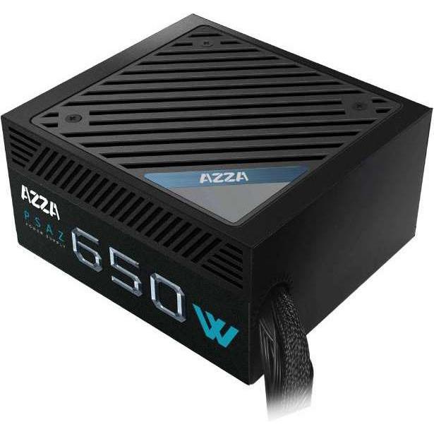 Azza alimentatore 650w psaz 120mm nero (80+ bronzo) al dettaglio (650 W), Alimentatore PC, Nero