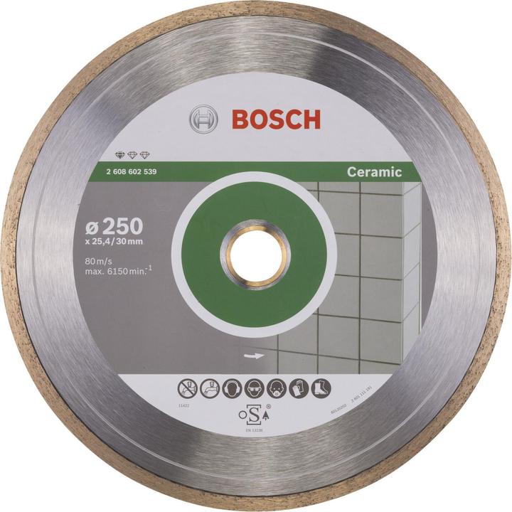 Immagine prodotto Bosch Professional Zubehör Lama diamantata Standard per ceramica, 250 x 30 + 25,40 x 1,6 x 7 mm
