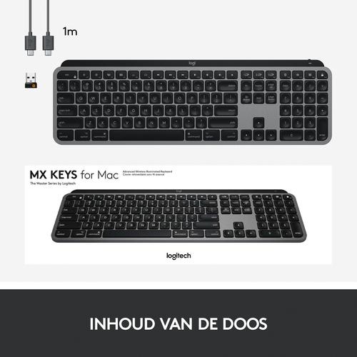 Produktbild Logitech MX Keys for Mac (Eng. Int., Kabellos)