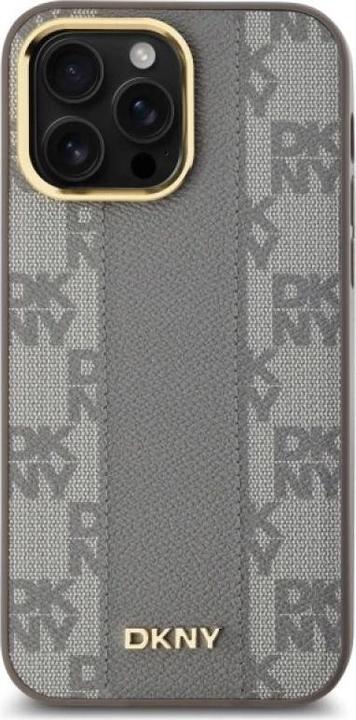 Actual product image DKNY DKHMP14XPCPVSLE iPhone 14 Pro Max 6.7" beżowy/beige hardcase Leather Checkered Mono Pattern Mag (Apple iPhone 14 Pro Max)