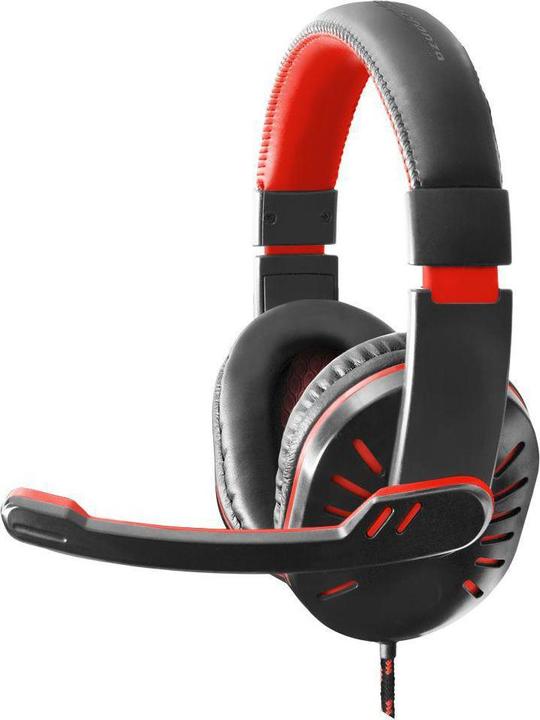 Actual product image Esperanza Gaming headphones Crow EGH330R, black-red, 2x 3.5mm (Cable)