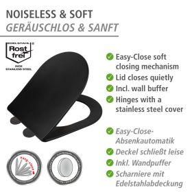 Produktbild Wenko WC-Sitz Galati schwarz matt