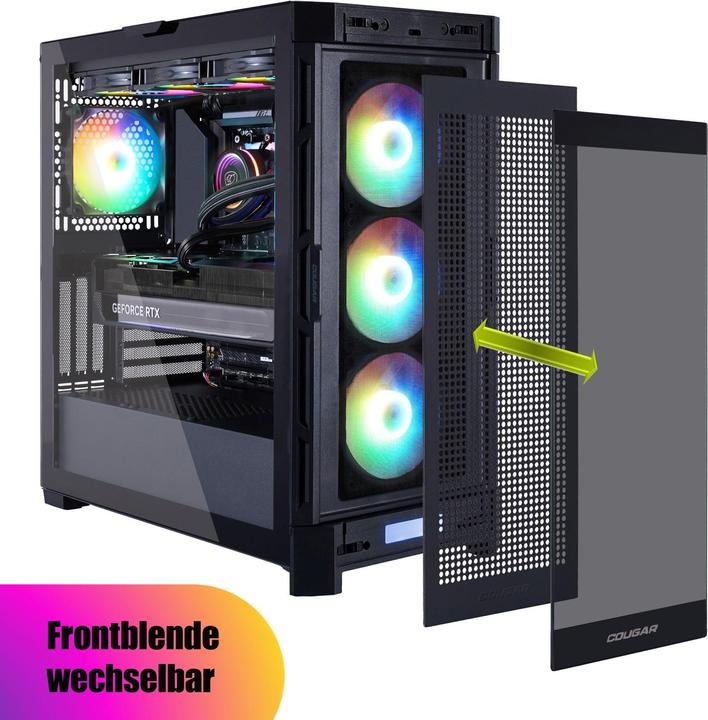 Actual product image Hyrican Cougar Duoface PRO BK 7468 R5-9600X 32GB/1TB SSD RTX 5070 Win11 (AMD Ryzen 5 9600X, 32 GB, 1000 GB, GeForce RTX 5070)