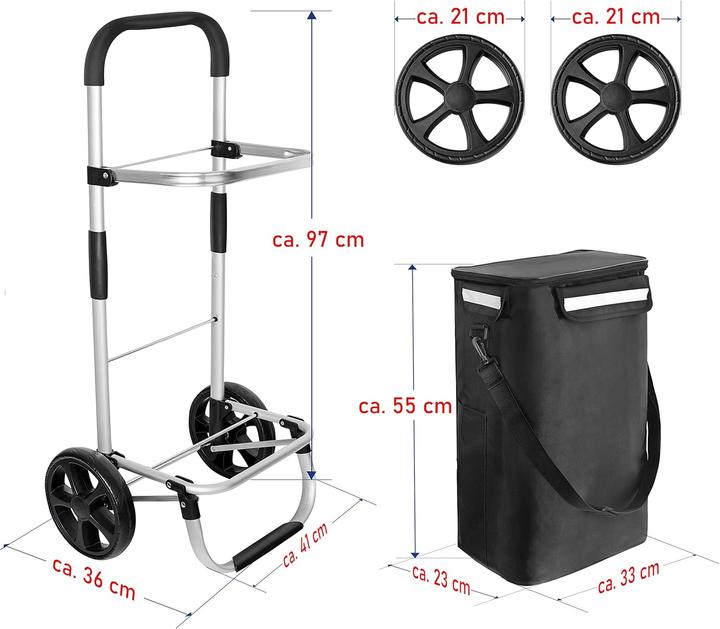 Produktbild Ribelli Einkaufstrolley bis 45Kg, Schwarz