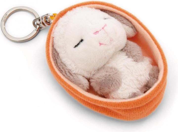 Productafbeelding NICI Schlüsselanhänger Sleeping Pets Lamm im Körbchen aprikot 8cm