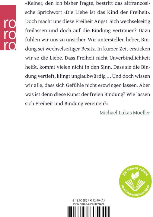 Actual product image Die Liebe ist das Kind der Freiheit (German, Michael Lukas Moeller, 1996)