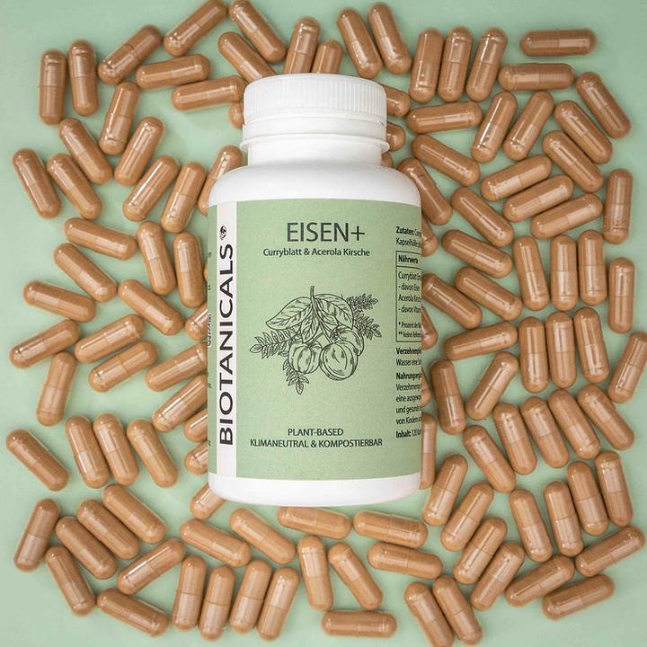 Actual product image Biotanicals Iron+ 120 capsules (120 Piece, Capsules, 85 g)