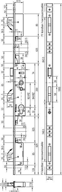 Actual product image MSL Safety multi-point lock 19351 Nut 9mm
